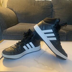 Adidas Youth Black and White Sneakers
